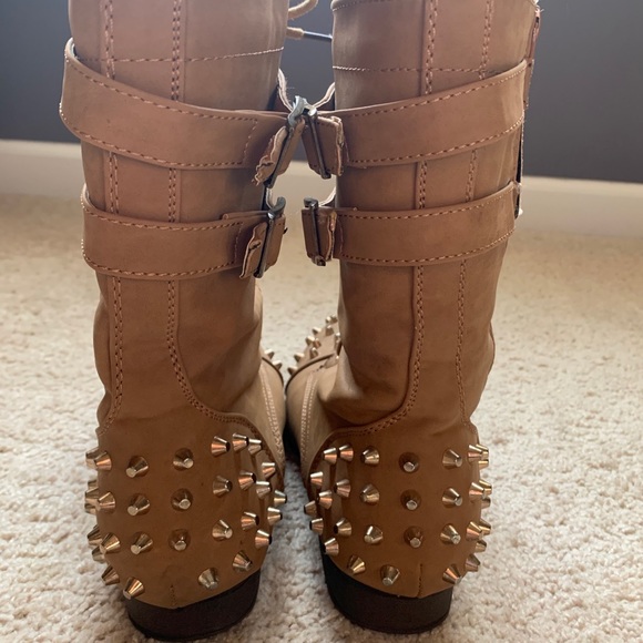 Studded Combat Boots Size 8 - Picture 4 of 7